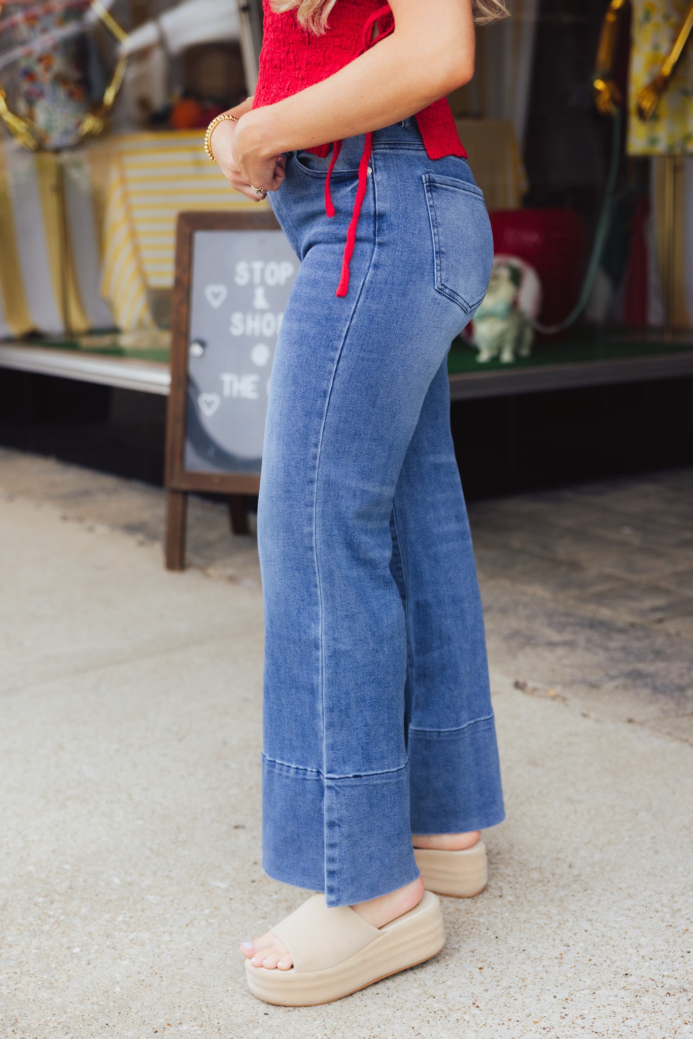 Denim Wide Leg Jeans